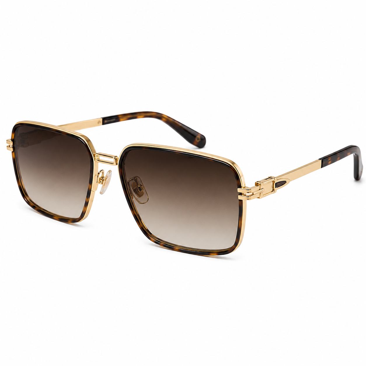 CARTIER — Gold Tortoise Luxury Sunglasses