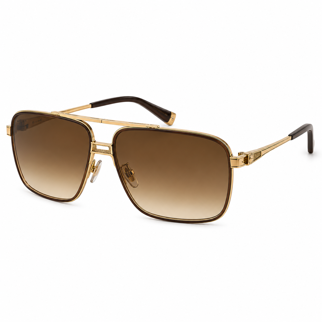DITA — Titanium Gold-Brown Frame Sunglasses