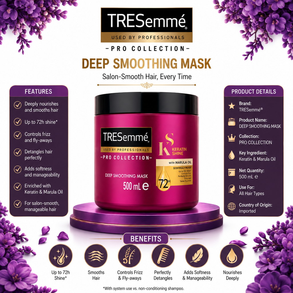 TRESemmé Keratin Shine Deep Smoothing Hair Mask 500ml