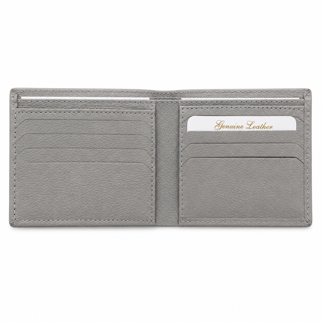 Classic Grey Leather Bifold